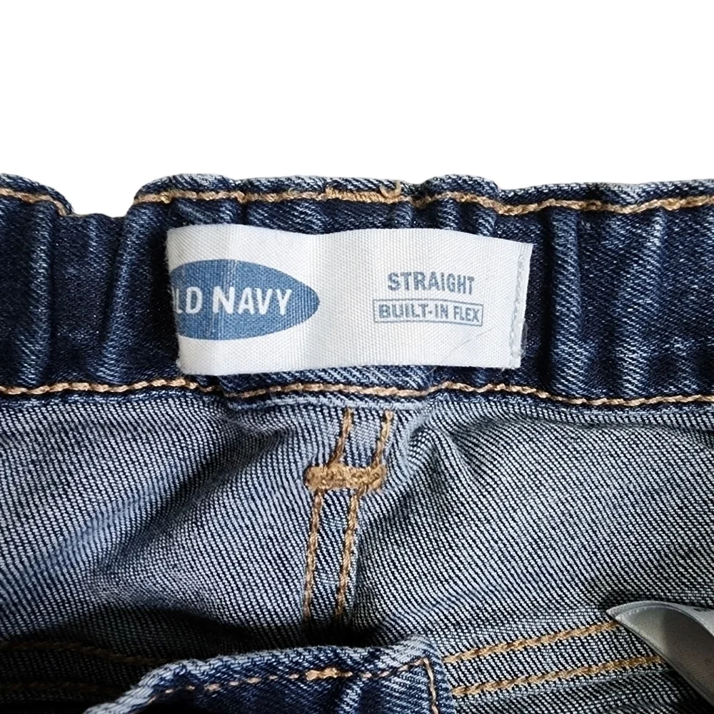 Old Navy Girls Straight Leg Flex Jeans Medium Wash Blue - 16